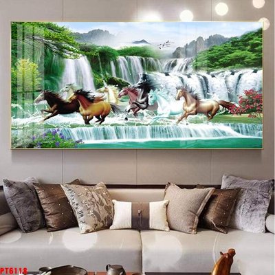 File gốc Tranh sơn thủy thác nước PT6118 (phong cách) tối giản