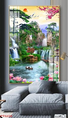 File gốc Tranh sơn thủy thác nước PT6226 (dành cho quảng cáo)