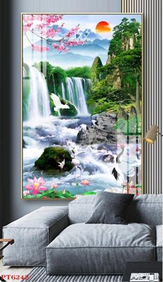 Tải file tranh Tranh sơn thủy thác nước PT6242 (gốc) tại Filetranh.com
