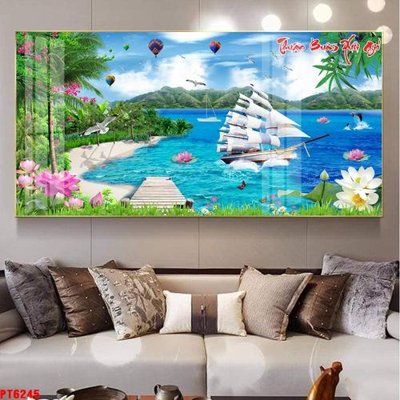 File tranh Tranh sơn thủy thác nước PT6245 (ảnh gốc) cho in ấn kỹ thuật số