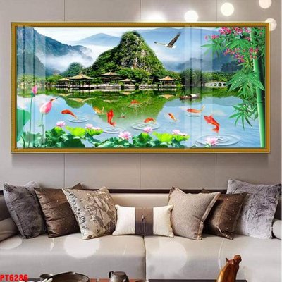 File tranh Tranh sơn thủy thác nước PT6286 (ảnh gốc) cho in ấn kỹ thuật số