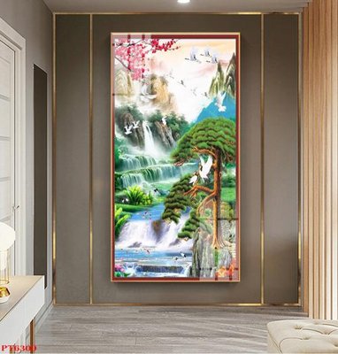 File in trần Tranh sơn thủy thác nước PT6300 (bản gốc) trời sao