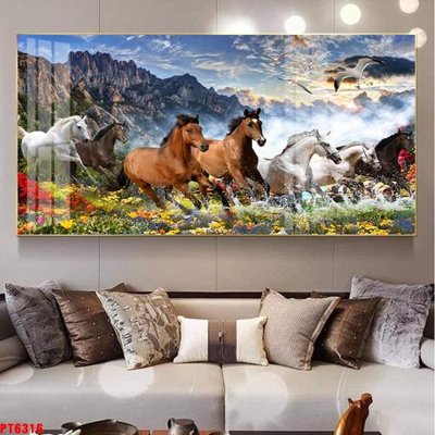 File gốc Tranh sơn thủy thác nước PT6316 (in mica) trang trí