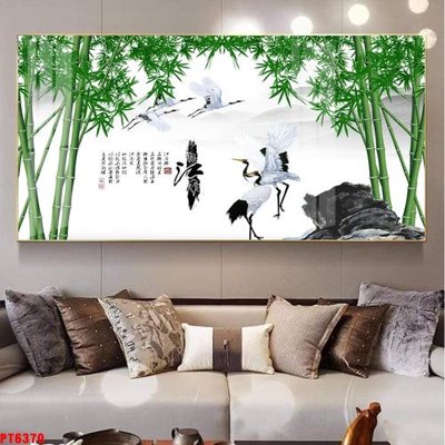 File in ấn Tranh sơn thủy thác nước PT6370 (bản gốc) chất lượng cao