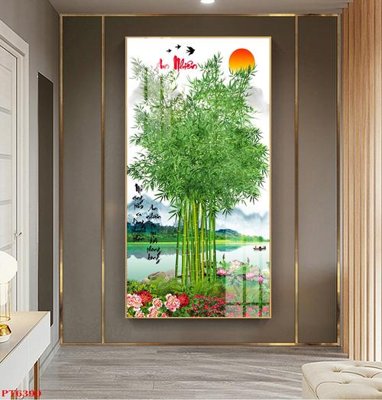 File gốc Tranh sơn thủy thác nước PT6390 (trang trí) phòng trẻ em