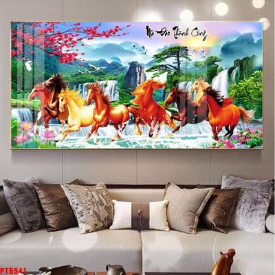 Download file gốc Tranh sơn thủy thác nước PT6541 (in mica) trong suốt