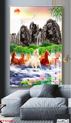 Tải file gốc Tranh sơn thủy thác nước PT6548 (in khổ lớn) quảng cáo