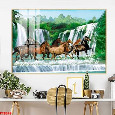 File gốc Tranh sơn thủy thác nước PT6549 (chuẩn màu) cho in offset