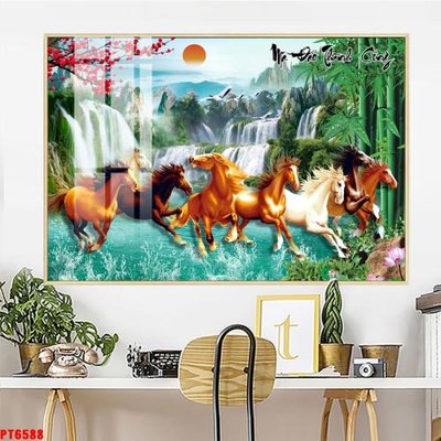 Mua file gốc Tranh sơn thủy thác nước PT6588 (in ấn) tại Filetranh.com