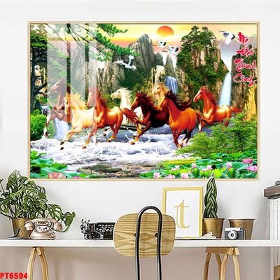 Tải file gốc Tranh sơn thủy thác nước PT6594 (bản PSD) còn layer