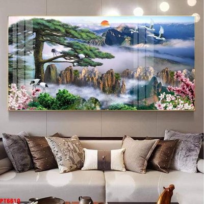 Tải file Tranh sơn thủy thác nước PT6610 (ảnh gốc) in gạch 3D