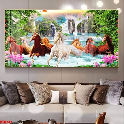 Tải file Tranh sơn thủy thác nước PT6741 (gốc) in nhanh