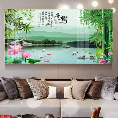 Download file Tranh sơn thủy thác nước PT6869 (chất lượng in ấn)