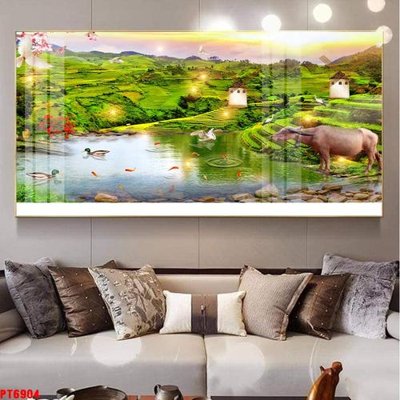 File ảnh gốc Tranh sơn thủy thác nước PT6904 (chuyên in mica)