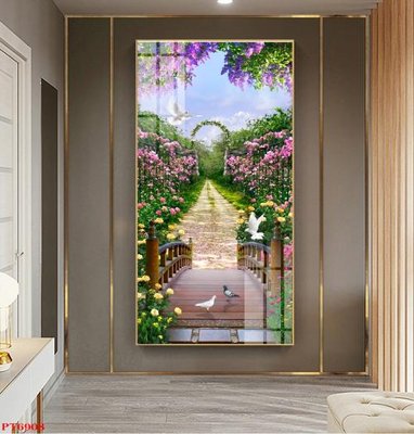 Tải file Tranh sơn thủy thác nước PT6908 (gốc) làm file tranh quảng cáo