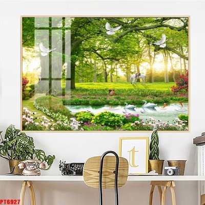 Tải file tranh Tranh sơn thủy thác nước PT6927 (ảnh gốc) ngay