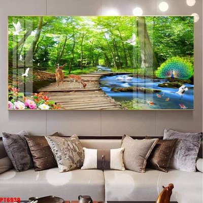 File PSD Tranh sơn thủy thác nước PT6939 (gốc) nhiều lớp (multi-layer)