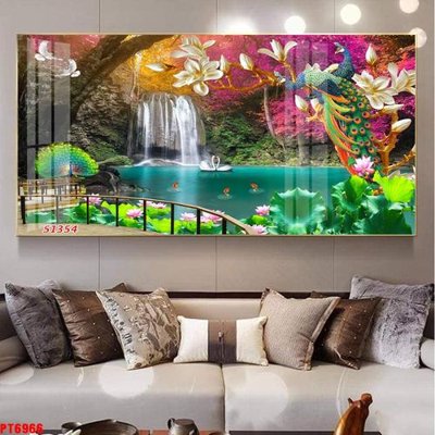 File ảnh gốc Tranh sơn thủy thác nước PT6966 (chuyên in mica)