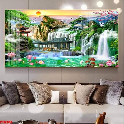 Tải file gốc Tranh sơn thủy thác nước PT6980 (in tráng gương) 5DFile gốc Tranh sơn thủy thác nước PT6980 (in ấn) phiên bản premium