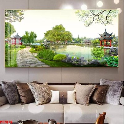 Tải file gốc Tranh sơn thủy thác nước PT7016 (in khổ lớn) quảng cáo