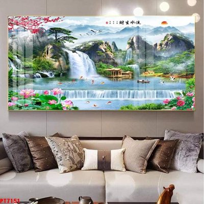 Tải file Tranh sơn thủy thác nước PT7151 (ảnh gốc) độ phân giải 300dpi