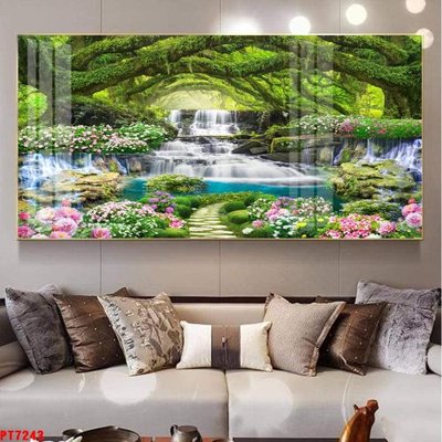 File gốc Tranh sơn thủy thác nước PT7243 (cho in ấn) từ Filetranh.com