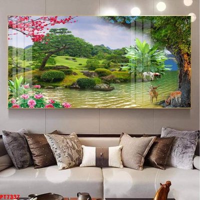 File gốc Tranh sơn thủy thác nước PT7337 (dành cho quảng cáo)