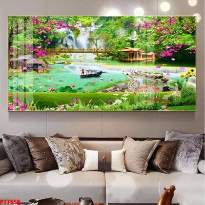 Tải file Tranh sơn thủy thác nước PT7556 (ảnh gốc) file TIFF