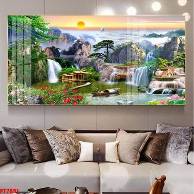 Tải file gốc Tranh sơn thủy thác nước PT7691 (in tráng gương) 5DFile gốc Tranh sơn thủy thác nước PT7691 (in ấn) phiên bản premium
