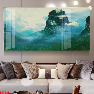 Download file tranh PSD Tranh sơn thủy thác nước PT7928 để chỉnh sửa