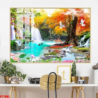 Tải file Tranh sơn thủy thác nước PT7963 (ảnh gốc) file TIFF