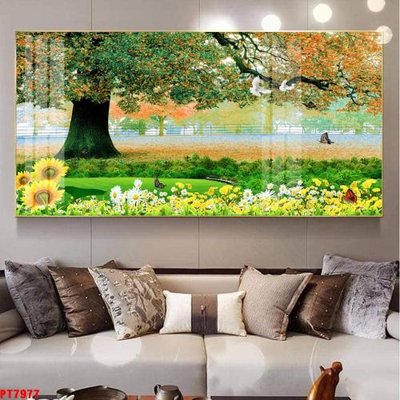 Mua file gốc Tranh sơn thủy thác nước PT7977 (chất lượng) tại Filetranh.com