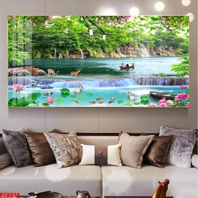 Download file tranh Tranh sơn thủy thác nước PT8030 (file gốc PSD)