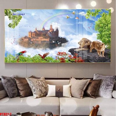 Download file Tranh sơn thủy thác nước PT8217 (chất lượng in ấn)