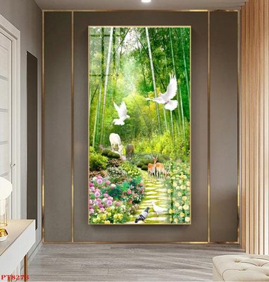 Tải file PSD Tranh sơn thủy thác nước PT8273 (nguyên layer) để in