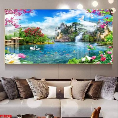 File ảnh gốc Tranh sơn thủy thác nước PT8286 (chuyên in mica)