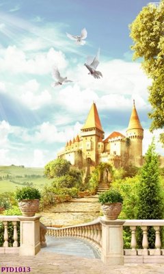 Tải về file tranh gốc File phong thủy đứng thác nước PTD1013 (để in quảng cáo)