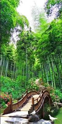 File in lụa File phong thủy đứng thác nước PTD131 (chất lượng cao) File phong thủy đứng thác nước PTD131