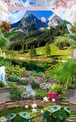 File PSD File phong thủy đứng thác nước PTD140 (bản gốc) chất lượng nhất