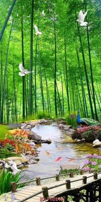 File tranh File phong thủy đứng thác nước PTD149 (ảnh gốc) không bị mờ