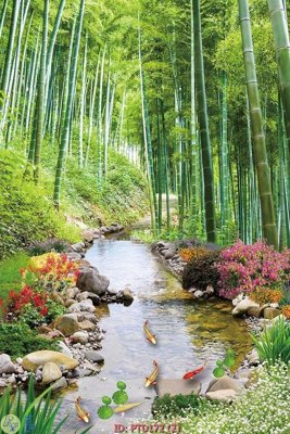 File tranh in trần File phong thủy đứng thác nước PTD172 (ảnh gốc siêu nét)