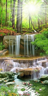 Tải file File phong thủy đứng thác nước PTD184 (gốc) in ấn ngay lập tức