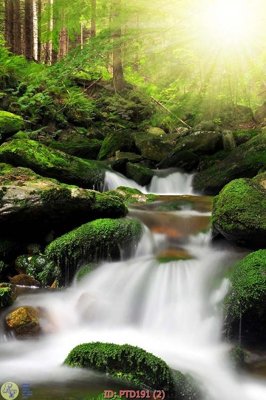 Tệp tin gốc File phong thủy đứng thác nước PTD191 (chất lượng cao) File phong thủy đứng thác nước PTD191