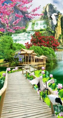 Download file gốc File phong thủy đứng thác nước PTD2025 (dùng cho in ấn)