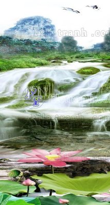 File gốc File phong thủy đứng thác nước PTD2110 (trang trí) phòng làm việc