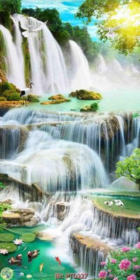 File in trần File phong thủy đứng thác nước PTD227 (bản gốc) hoa văn