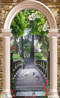 Tải file File phong thủy đứng thác nước PTD241 (gốc) làm tranh treo tường