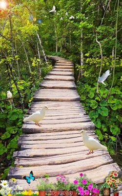 File gốc File phong thủy đứng thác nước PTD260 (ảnh rõ nét) để in