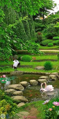 Chi tiết file gốc File phong thủy đứng thác nước PTD261 (cho in tráng gương)