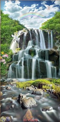 File gốc File phong thủy đứng thác nước PTD278 (trang trí) cho phòng khách